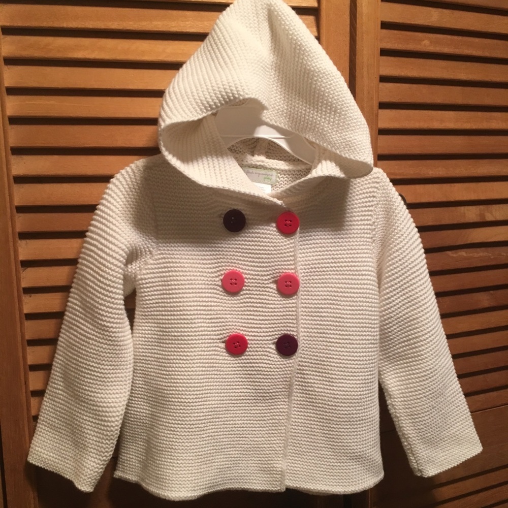 First Impression White Hooded Sweater
